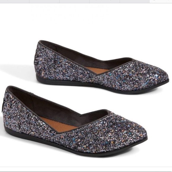 toms jutti flats glitter